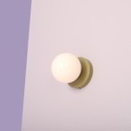 Sieninis šviestuvas BALL II PISTACHIO S 1xE14 Geležis, Stiklas (1126C12_S)