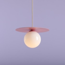 Pakabinamas šviestuvas LOOP BABY PINK S 1xE14 Geležis, Stiklas (1125G18_S)