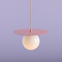 Pakabinamas šviestuvas LOOP BABY PINK S 1xE14 Geležis, Stiklas (1125G18_S)