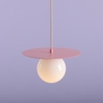 Pakabinamas šviestuvas LOOP BABY PINK S 1xE14 Geležis, Stiklas (1125G18_S)