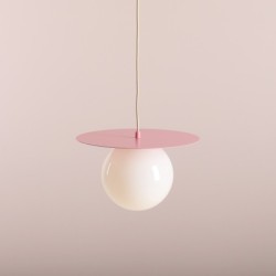 Pakabinamas šviestuvas LOOP BABY PINK M 1xE27 Geležis, Stiklas (1125G18_M)