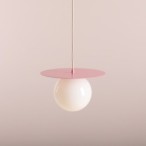 Pakabinamas šviestuvas LOOP BABY PINK M 1xE27 Geležis, Stiklas (1125G18_M)