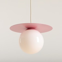 Pakabinamas šviestuvas LOOP BABY PINK M 1xE27 Geležis, Stiklas (1125G18_M)