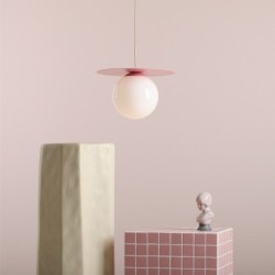 Pakabinamas šviestuvas LOOP BABY PINK M 1xE27 Geležis, Stiklas (1125G18_M)