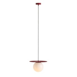 Pakabinamas šviestuvas LOOP Raudonas WINE M 1xE27 Geležis, Stiklas (1125G15_M)