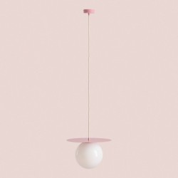Pakabinamas šviestuvas LOOP BABY PINK L 1xE27 Geležis, Stiklas (1125G18_L)