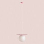 Pakabinamas šviestuvas LOOP BABY PINK L 1xE27 Geležis, Stiklas (1125G18_L)