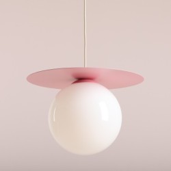 Pakabinamas šviestuvas LOOP BABY PINK L 1xE27 Geležis, Stiklas (1125G18_L)