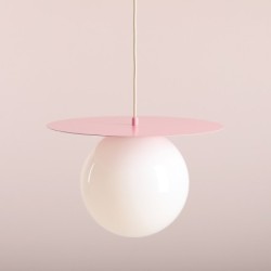 Pakabinamas šviestuvas LOOP BABY PINK L 1xE27 Geležis, Stiklas (1125G18_L)