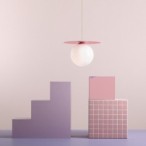 Pakabinamas šviestuvas LOOP BABY PINK L 1xE27 Geležis, Stiklas (1125G18_L)