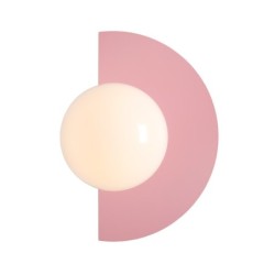Sieninis šviestuvas LOOP BABY PINK 1xE14 Geležis, Stiklas (1125C18)