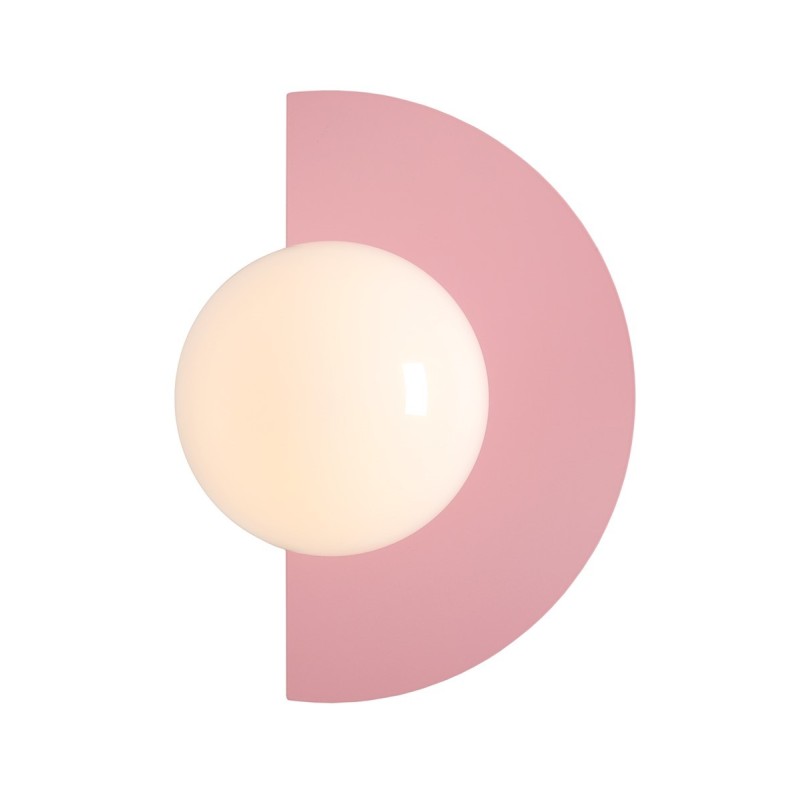 Sieninis šviestuvas LOOP BABY PINK 1xE14 Geležis, Stiklas (1125C18)