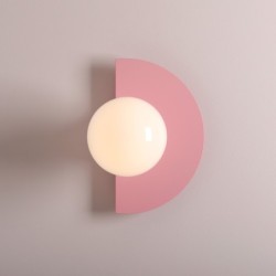 Sieninis šviestuvas LOOP BABY PINK 1xE14 Geležis, Stiklas (1125C18)