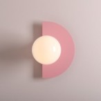 Sieninis šviestuvas LOOP BABY PINK 1xE14 Geležis, Stiklas (1125C18)