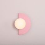 Sieninis šviestuvas LOOP BABY PINK 1xE14 Geležis, Stiklas (1125C18)