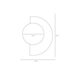Sieninis šviestuvas LOOP DUSTY Mėlynas 1xE14 Geležis, Stiklas (1125C16)