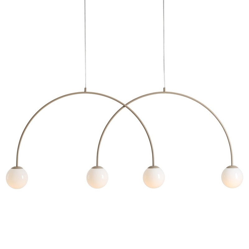 Pakabinamas šviestuvas UNA 4 BEIGE L 4xE14 Geležis, Stiklas (1116L17_L)