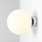 Sieninis šviestuvas BALL CHROME M 1xE27 Geležis, Stiklas (1076C4_M)