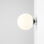 Sieninis šviestuvas BALL CHROME M 1xE27 Geležis, Stiklas (1076C4_M)