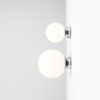 Sieninis šviestuvas BALL CHROME M 1xE27 Geležis, Stiklas (1076C4_M)