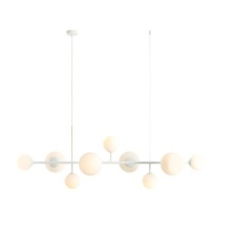Pakabinamas šviestuvas DIONE 9 WHITE 5xE14 / 4xE27 Geležis, Stiklas (1092N)