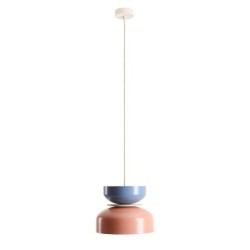 Pakabinamas šviestuvas TULA LIGHT CORAL + DUSTY BLUE (30 + 22) 1xE27 Geležis (1132G11_16_J)