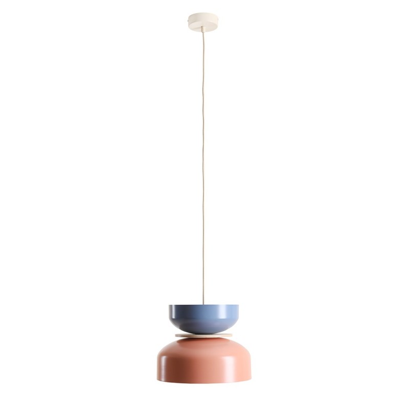 Pakabinamas šviestuvas TULA LIGHT CORAL + DUSTY BLUE (30 + 22) 1xE27 Geležis (1132G11_16_J)