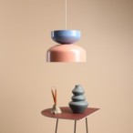 Pakabinamas šviestuvas TULA LIGHT CORAL + DUSTY BLUE (30 + 22) 1xE27 Geležis (1132G11_16_J)