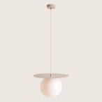 Pakabinamas šviestuvas LOOP BEIGE L 1xE27 Geležis, Stiklas (1125G17_L)