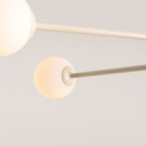 Lubinis šviestuvas PINNE 4 CREAM 4xE14 Geležis, Stiklas (1080PL_L9)