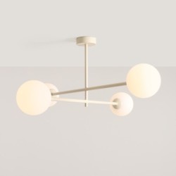 Lubinis šviestuvas PINNE 4 CREAM 4xE14 Geležis, Stiklas (1080PL_L9)