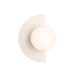 Sieninis šviestuvas LOOP CREAM 1xE14 Geležis, Stiklas (1125C9)