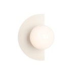 Sieninis šviestuvas LOOP CREAM 1xE14 Geležis, Stiklas (1125C9)