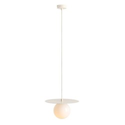 Pakabinamas šviestuvas LOOP CREAM S 1xE14 Geležis, Stiklas (1125G9_S)