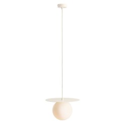 Pakabinamas šviestuvas LOOP CREAM M 1xE27 Geležis, Stiklas (1125G9_M)