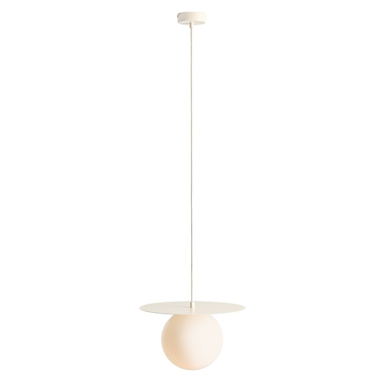 Pakabinamas šviestuvas LOOP CREAM M 1xE27 Geležis, Stiklas (1125G9_M)