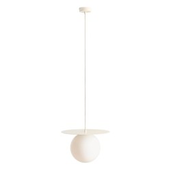 Pakabinamas šviestuvas LOOP CREAM L 1xE27 Geležis, Stiklas (1125G9_L)