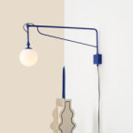 Sieninis šviestuvas SOHO GLASS DUŻY COBALT 1xE14 Geležis, Stiklas (1105C25_D)