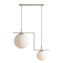 Pakabinamas šviestuvas ZAC 2 BEIGE MATTE 2xE27   Geležis, Stiklas (1038H17_2)
