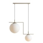 Pakabinamas šviestuvas ZAC 2 BEIGE MATTE 2xE27   Geležis, Stiklas (1038H17_2)