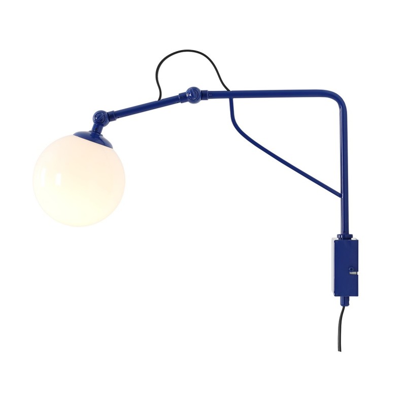 Sieninis šviestuvas SOHO GLASS MAŁY COBALT 1xE14 Geležis, Stiklas (1105C25_M)