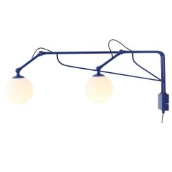 Sieninis šviestuvas SOHO GLASS 2 COBALT 2xE14 Geležis, Stiklas (1105D25)