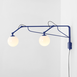 Sieninis šviestuvas SOHO GLASS 2 COBALT 2xE14 Geležis, Stiklas (1105D25)