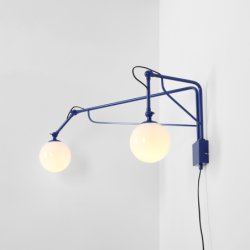 Sieninis šviestuvas SOHO GLASS 2 COBALT 2xE14 Geležis, Stiklas (1105D25)