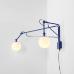 Sieninis šviestuvas SOHO GLASS 2 COBALT 2xE14 Geležis, Stiklas (1105D25)