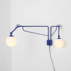 Sieninis šviestuvas SOHO GLASS 2 COBALT 2xE14 Geležis, Stiklas (1105D25)
