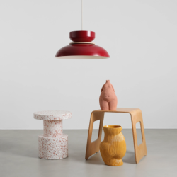 Pakabinamas šviestuvas ALDO LIGHT RED WINE (47+ 23+ wood) 1xE27 Geležis (1152G15_15_J)