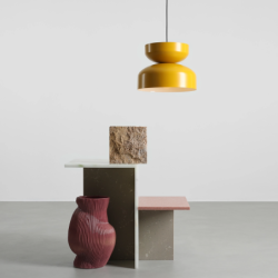 Pakabinamas šviestuvas TULA DARK MUSTARD (30 + 23) 1xE27 Geležis (1132G14_14_C)