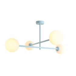 Lubinis šviestuvas PINNE CEILING 4 BABY BLUE 4xE14 Geležis, Stiklas (1080PL_L29)