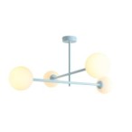 Lubinis šviestuvas PINNE CEILING 4 BABY BLUE 4xE14 Geležis, Stiklas (1080PL_L29)